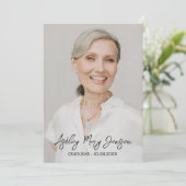 Zonnebloem Viering van het Leven Foto Begrafenis Kaart (Staand voorkant)