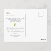Zonnebloem viering van het leven na verlies Grijs Briefkaart (Achterkant)