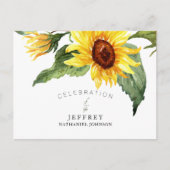 Zonnebloem viering van het leven na verlies verzam briefkaart (Voorkant)