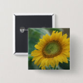 Zonnebloem Vierkante Button 5,1 Cm (Voorkant /achterkant)