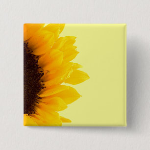 zonnebloem vierkante knop door Petr Kratochvil Button 5,1 Cm