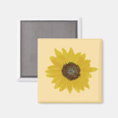 Zonnebloem vierkante magneet (Voorkant / Achterkant)