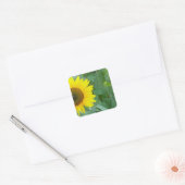 Zonnebloem Vierkante Sticker (Envelop)
