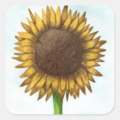  zonnebloem vierkante sticker (Voorkant)