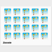 Zonnebloem Vierkante Sticker (Vel)
