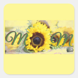 Zonnebloem Vierkante Sticker