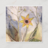Zonnebloem Vierkante Visitekaartje (Achterkant)