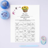 Zonnebloem Vind De Gast Bruidsfeest Bingo  Flyer (Enkel)