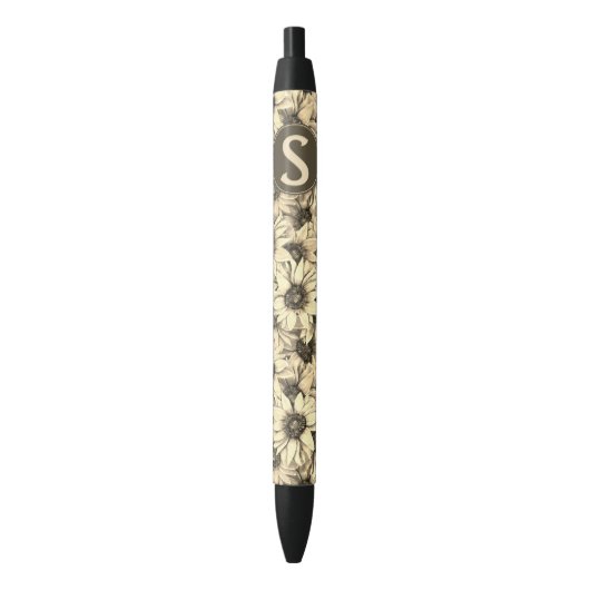 Zonnebloem Vintage Charme Sepia Toon Pen (Voorkant Verticaal)