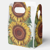 Zonnebloem Vintage Damask Flower Art Bedankdoosjes (Geopend)