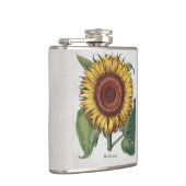 Zonnebloem Vintage Damask Flower Art Heupfles (Rechts)