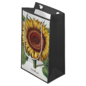 Zonnebloem Vintage Damask Flower Art Klein Cadeauzakje (Voorkant Gekanteld)