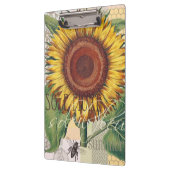 Zonnebloem Vintage Damask Flower Art Klembord (Links)