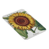 Zonnebloem Vintage Damask Flower Art Magneet (Rechterzijde)