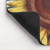 Zonnebloem Vintage Damask Flower Art Muismat (Hoek)