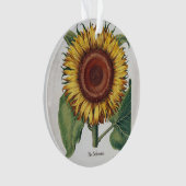 Zonnebloem Vintage Damask Flower Art Ornament (voorkant)