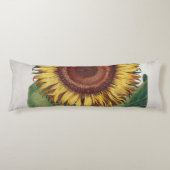 Zonnebloem Vintage Damast Bloem Kunst Lichaamskussen (Voorkant)