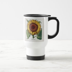 Zonnebloem Vintage Damast Bloem Kunst Reisbeker