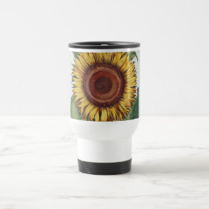Zonnebloem Vintage Damast Bloem Kunst Reisbeker