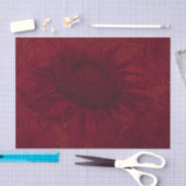 Zonnebloem Vintage Donkerrode Textuur Decoupage Tissuepapier (Craft)