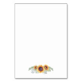 Zonnebloem Vintage Waterverf Trouwkaarten Kaart (Achterkant)