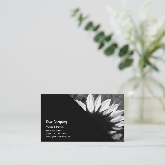 Zonnebloem Visitekaartje (Staand voorkant)