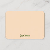 Zonnebloem Visitekaartje (Achterkant)