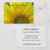 Zonnebloem Visitekaartje (Voorkant / Achterkant)