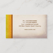 zonnebloem -  visitekaartje (Achterkant)