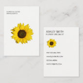 Zonnebloem Visitekaartje (Voorkant / Achterkant)