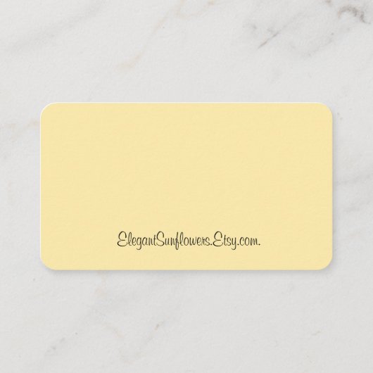 Zonnebloem Visitekaartje (Achterkant)