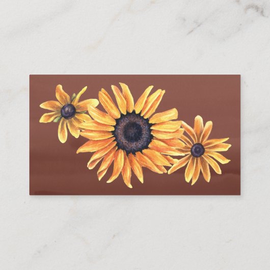 Zonnebloem Visitekaartje (Achterkant)