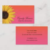 Zonnebloem Visitekaartje (Voorkant / Achterkant)