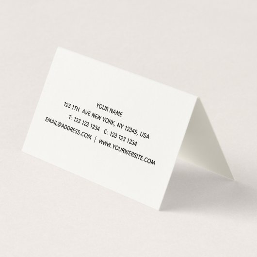 Zonnebloem Visitekaartje (Achterkant)