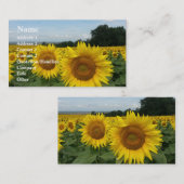 Zonnebloem Visitekaartje (Voorkant / Achterkant)