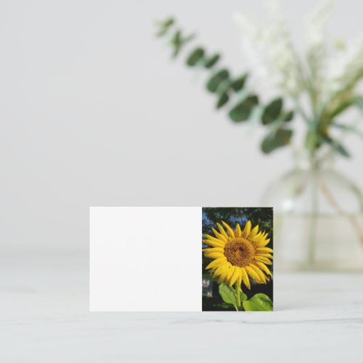 Zonnebloem Visitekaartje (Staand voorkant)