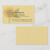 Zonnebloem Visitekaartje (Voorkant / Achterkant)