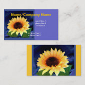 zonnebloem visitekaartje blauw en geel (Voorkant / Achterkant)