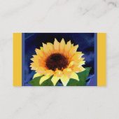 zonnebloem visitekaartje blauw en geel (Achterkant)