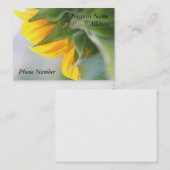 Zonnebloem Visitekaartje Maak het je eigen. (Voorkant / Achterkant)