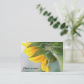 Zonnebloem Visitekaartje Maak het je eigen. (Staand voorkant)