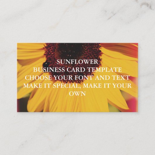 ZONNEBLOEM VISITEKAARTJE TEMPLATE (Voorkant)