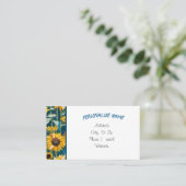 Zonnebloem visitekaartje, visitekaartje. visitekaartje (Staand voorkant)