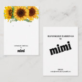 Zonnebloem, Visitekaartje voor beeldscherm (Voorkant / Achterkant)