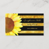 Zonnebloem Visitekaartjes met goudhoudende oliesla (Voorkant)