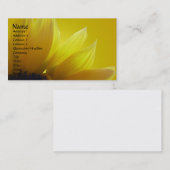 Zonnebloem Visitekaartjes personaliseren Visitekaa (Voorkant / Achterkant)