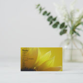 Zonnebloem Visitekaartjes personaliseren Visitekaa (Staand voorkant)