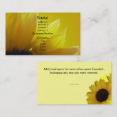 Zonnebloem Visitekaartjes personaliseren Visitekaa (Voorkant / Achterkant)