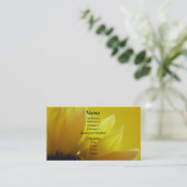 Zonnebloem Visitekaartjes personaliseren Visitekaa (Staand voorkant)