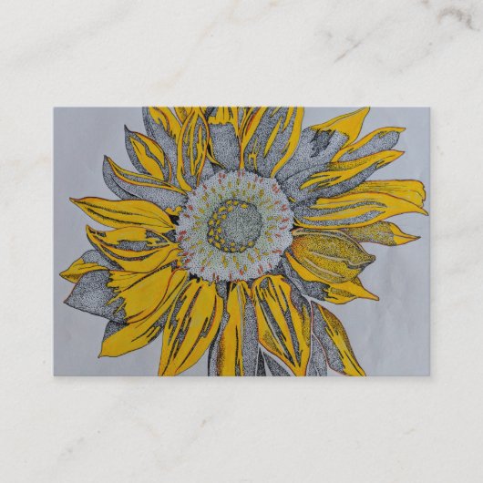 Zonnebloem-visitekaartjes, zonnebloempitten visitekaartje (Voorkant)